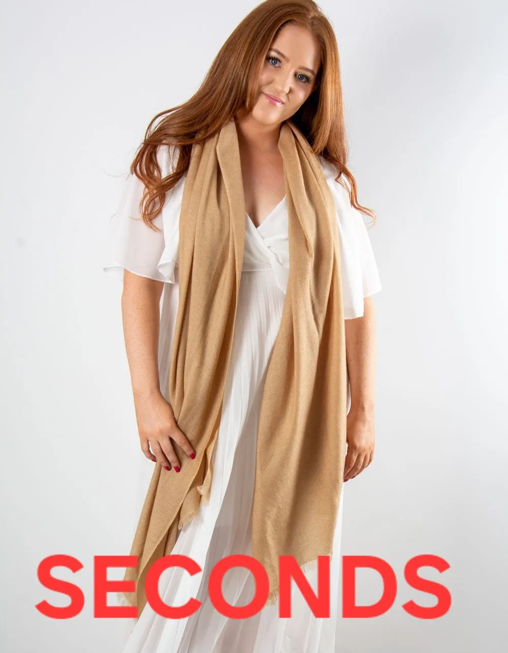 Gold Cashmere Pashmina- SECONDS