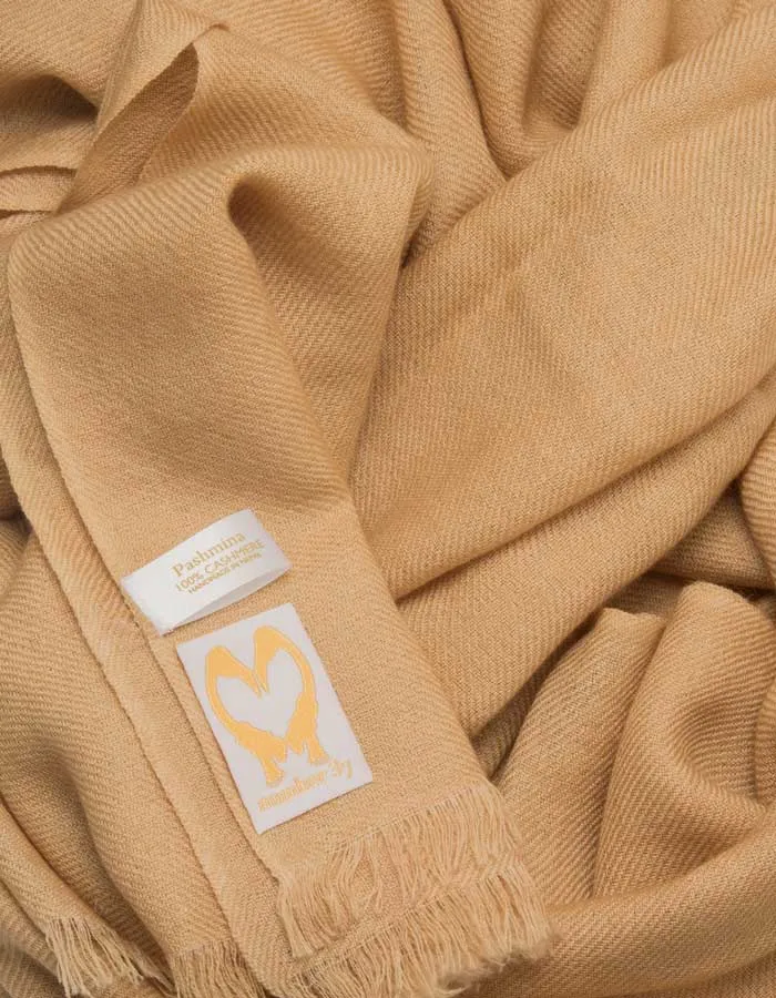 Gold Cashmere Pashmina- SECONDS