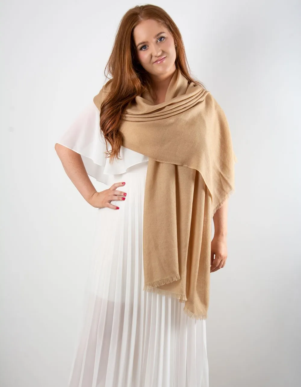 Gold Cashmere Pashmina- SECONDS