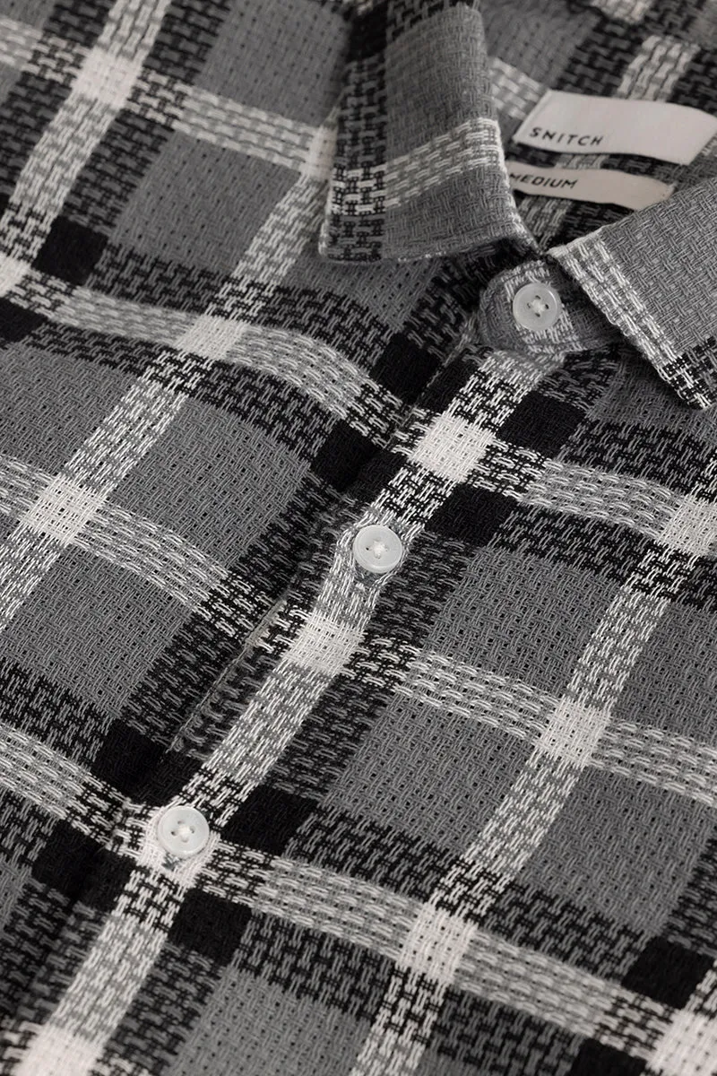 Gridline Grey Checks Shirt