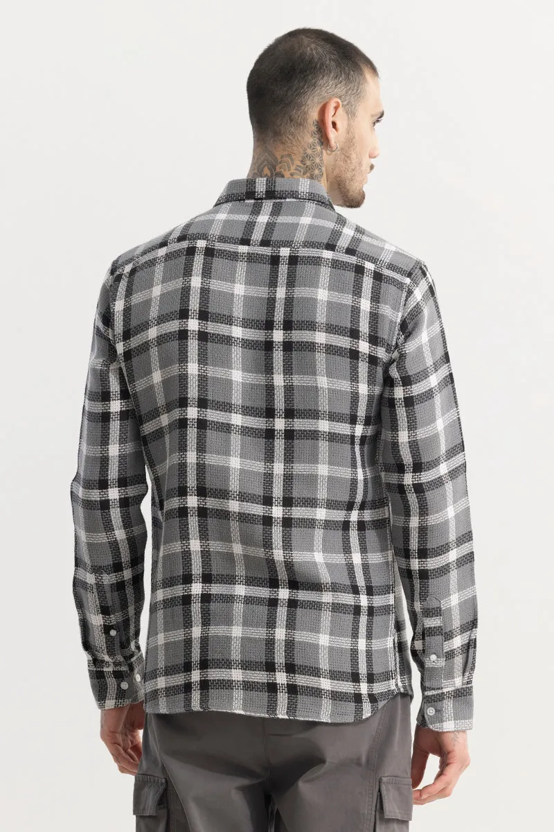 Gridline Grey Checks Shirt