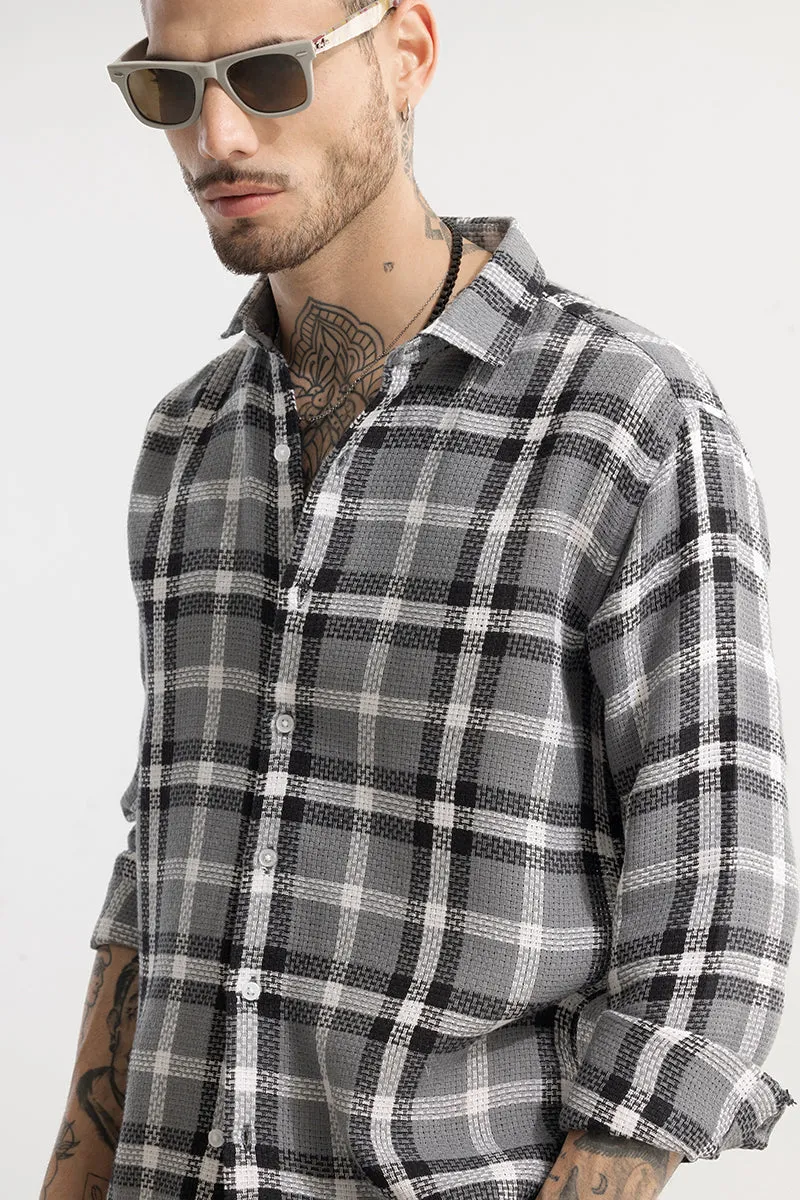 Gridline Grey Checks Shirt