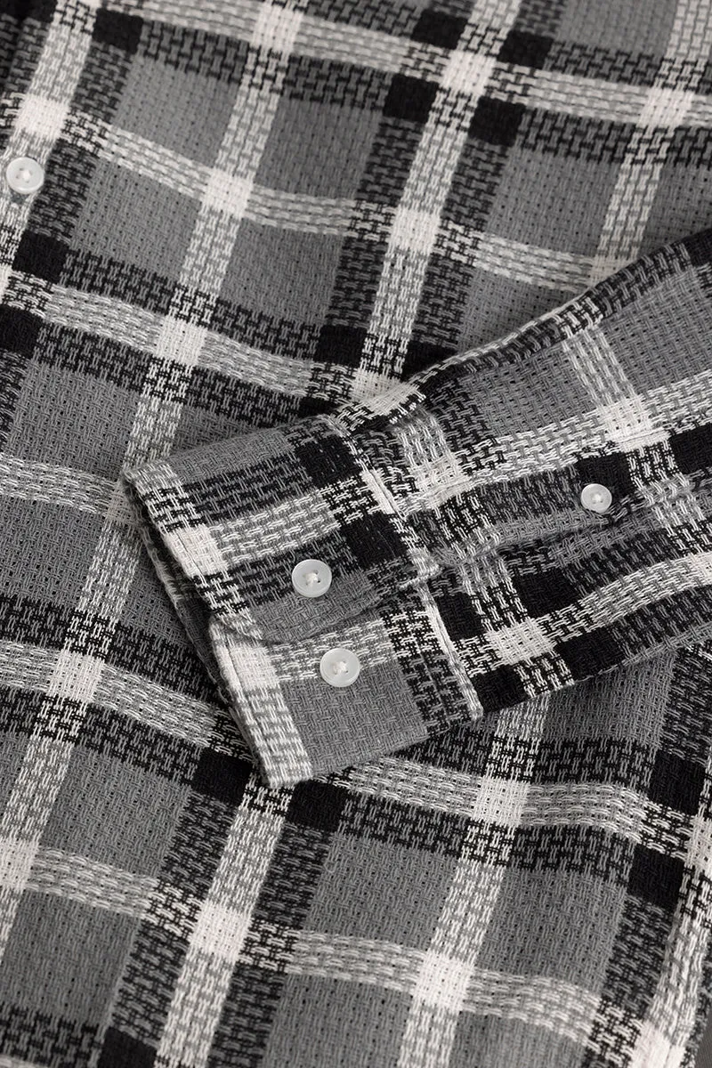 Gridline Grey Checks Shirt