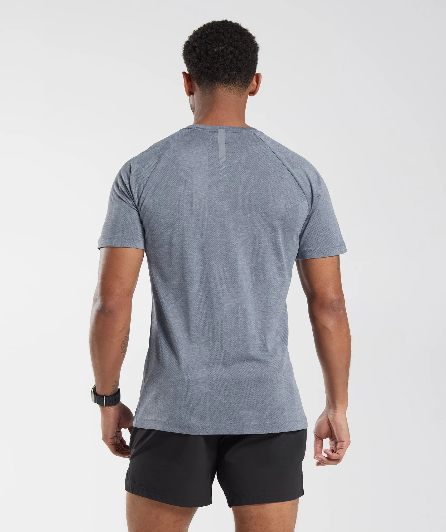 Gymshark Apex T-Shirt - Evening Blue/Drift Grey