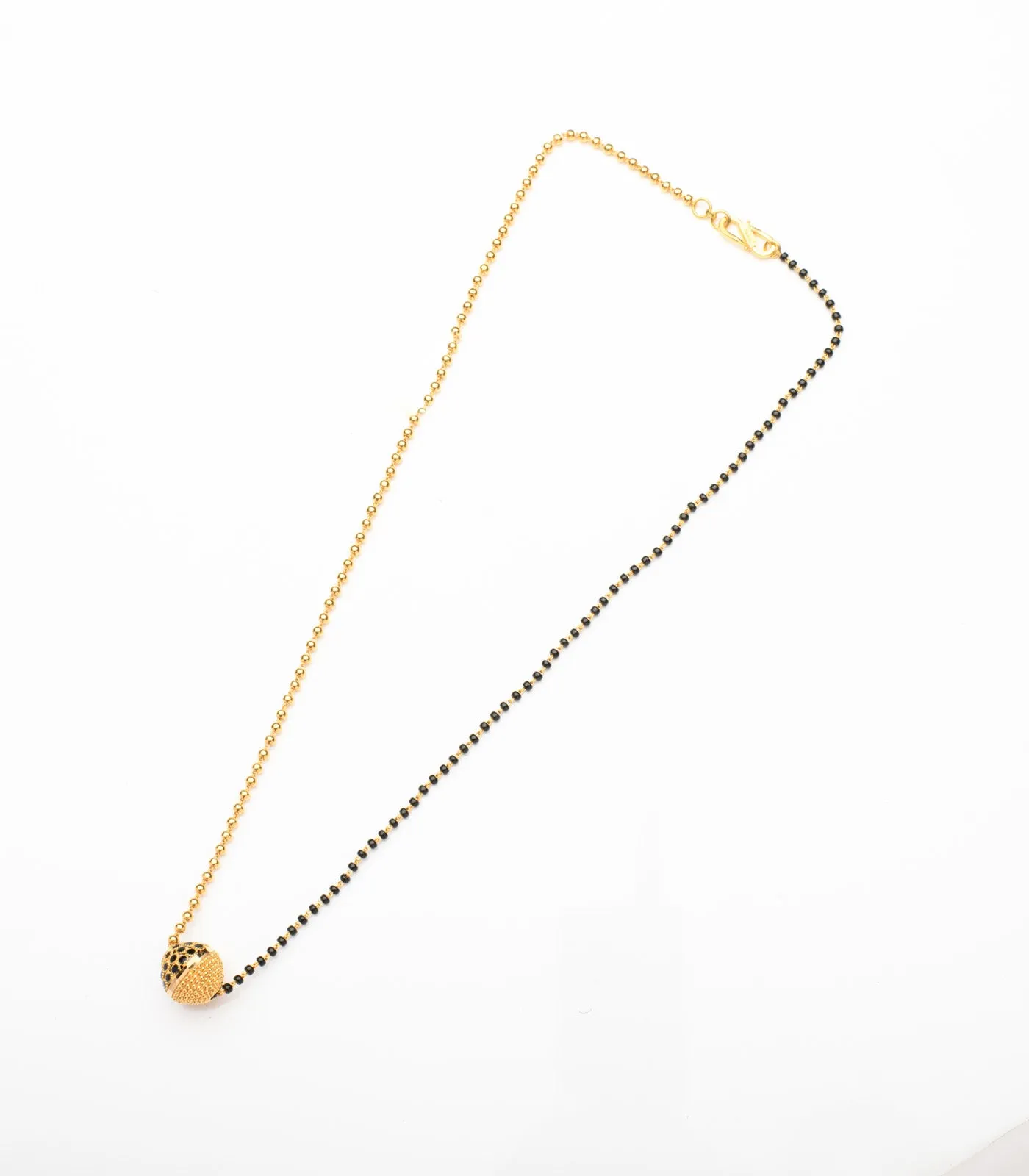 Half-textured Orb Mangalsutra