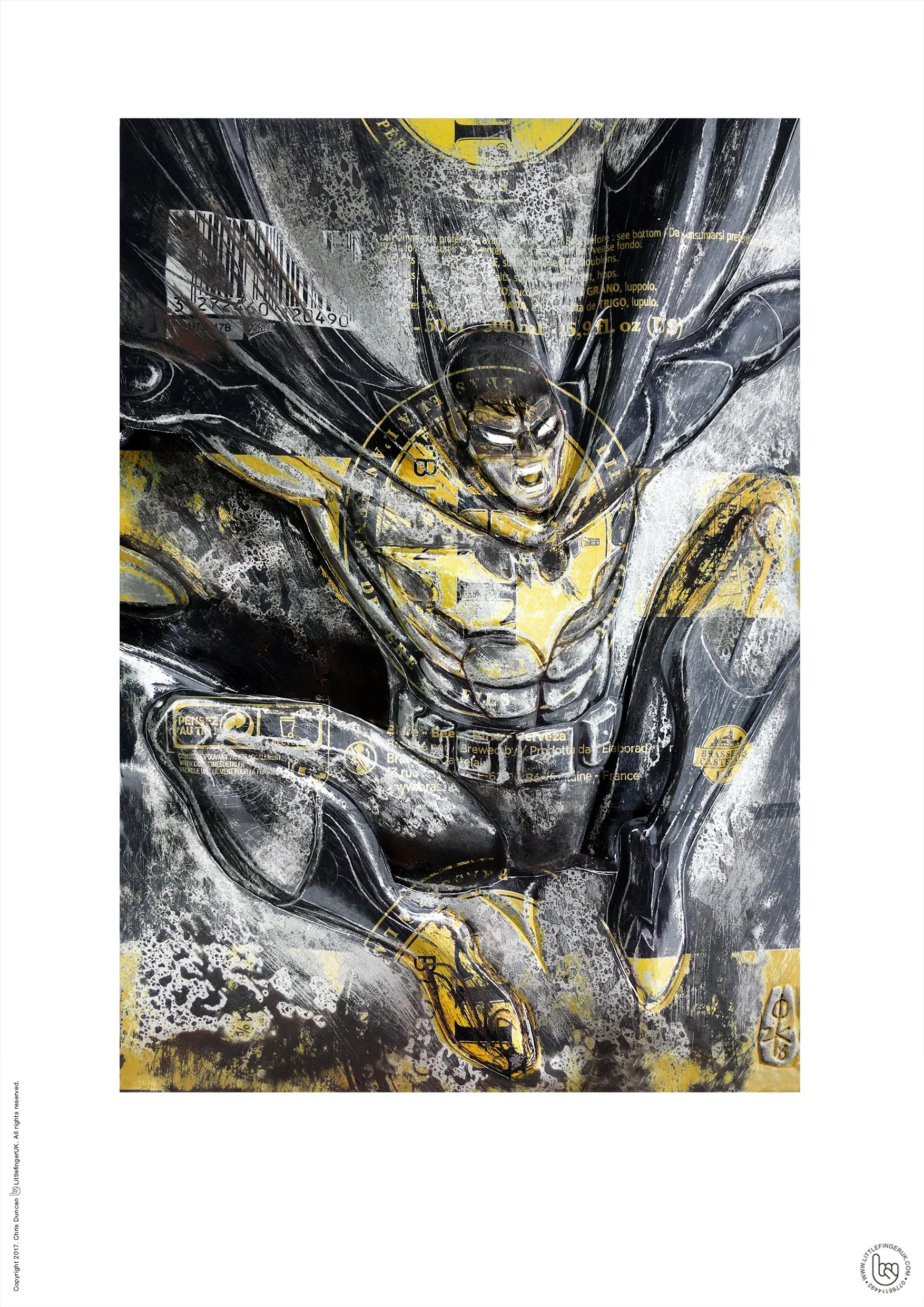 Hand Signed PRINT by Chris Duncan - BATMAN on CHTI can