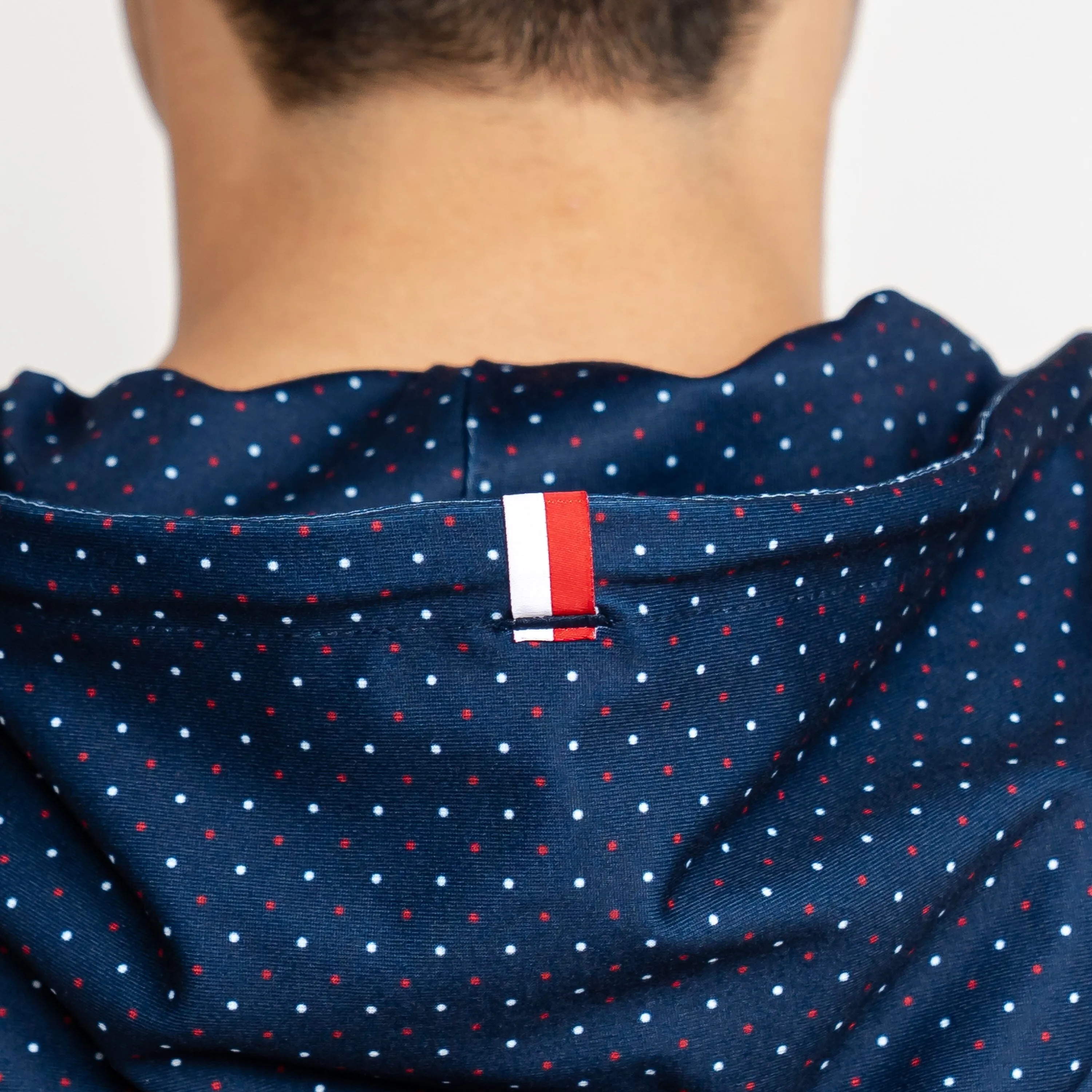 Hesi Performance Hoodie | The Stateside Dot - Evening Navy/Classic Red