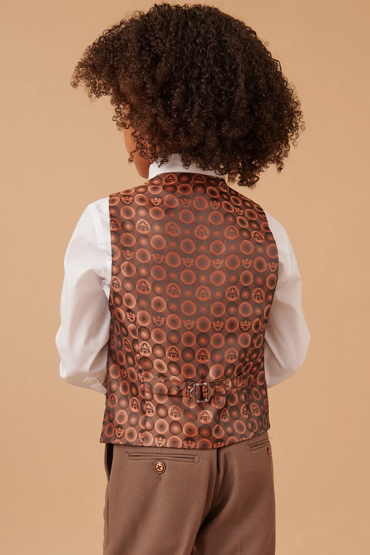 HM5 - Children's Tan Tailored Three Piece Suit