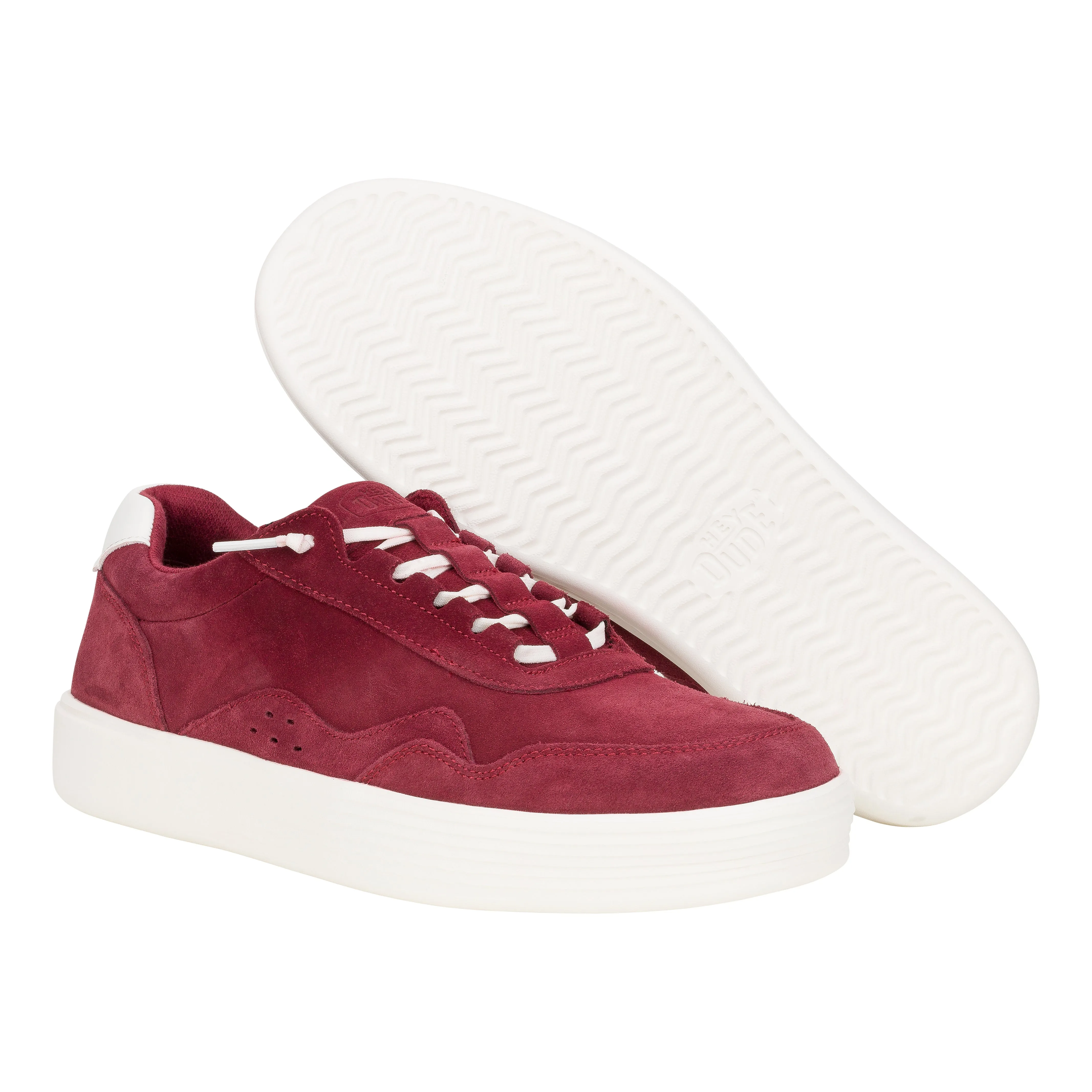 Hudson Suede Vintage Varsity - Crimson