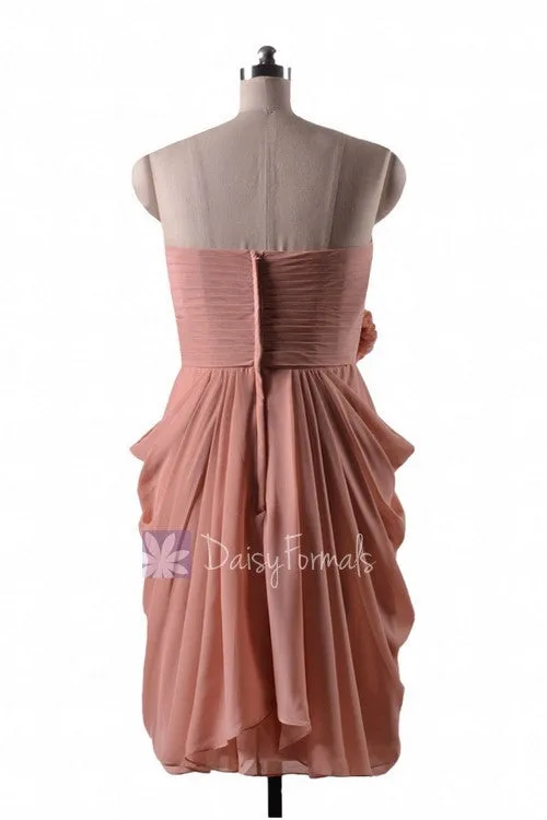 In stock,Ready to Ship - Sheath Short Sweetheart Bridesmaid Dress(BM332) - (#16 Zinnwaldite)