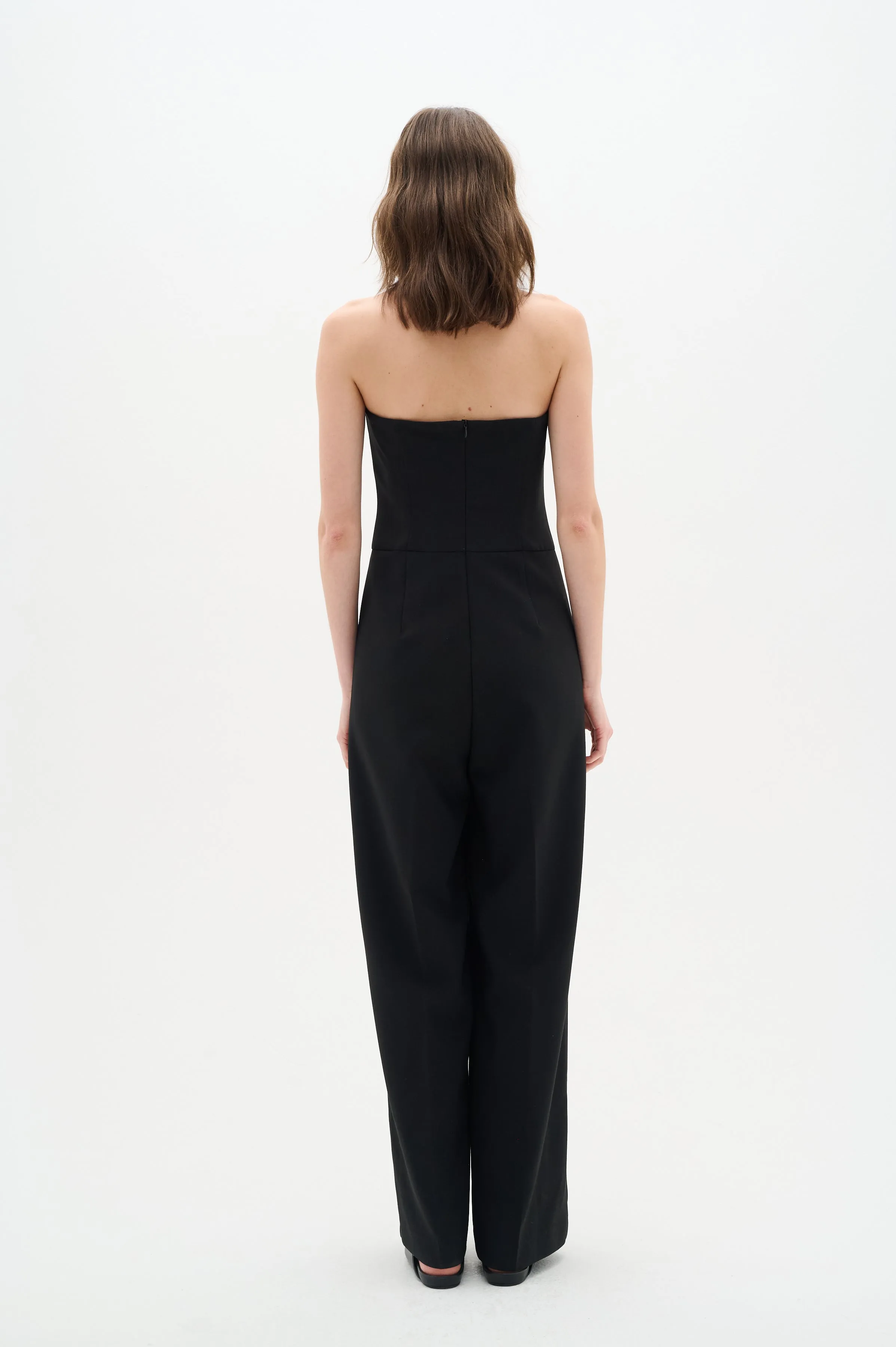 Inwear Kiarah Black Strapless Wide Leg Jumpsuit