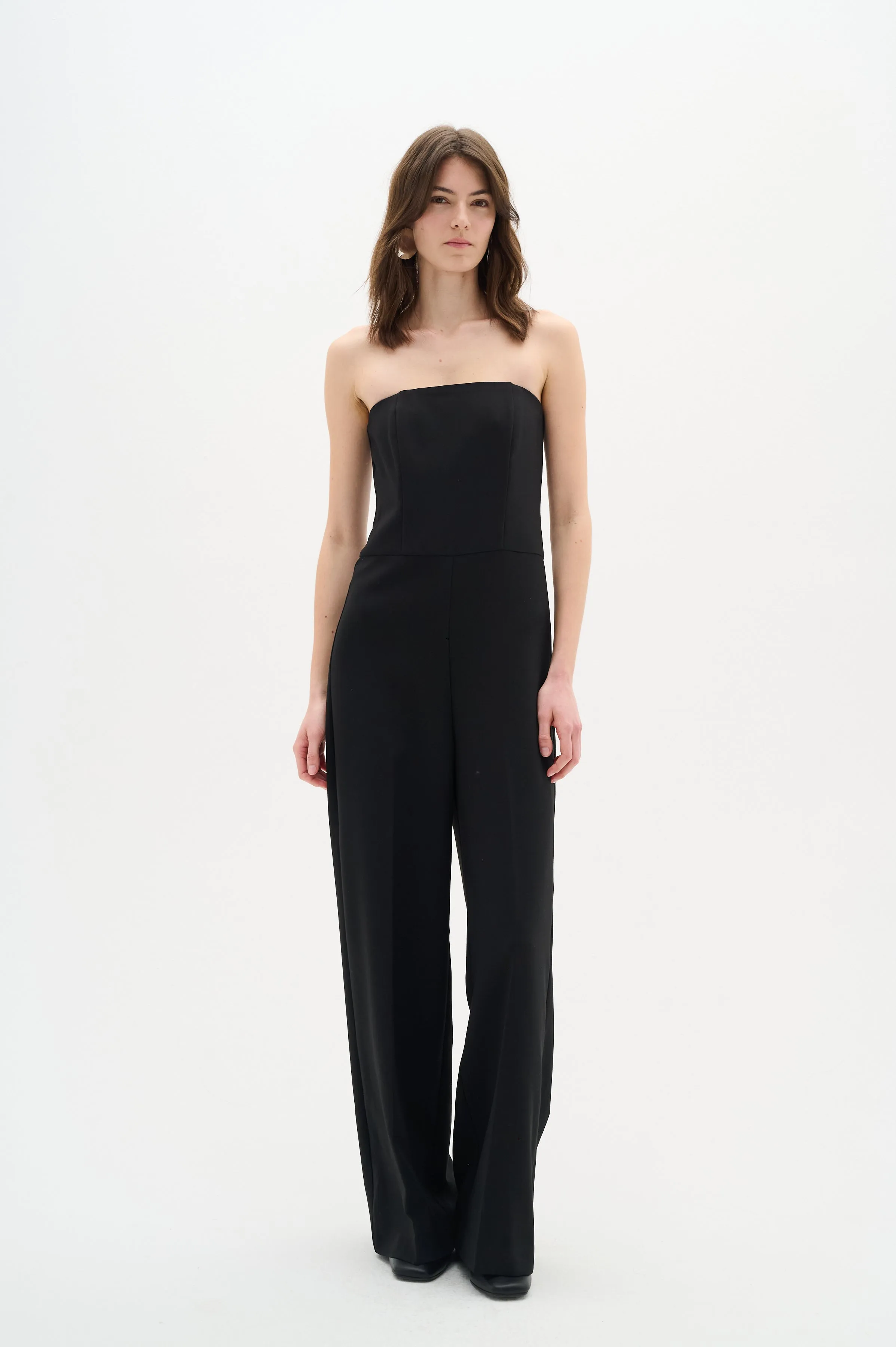 Inwear Kiarah Black Strapless Wide Leg Jumpsuit