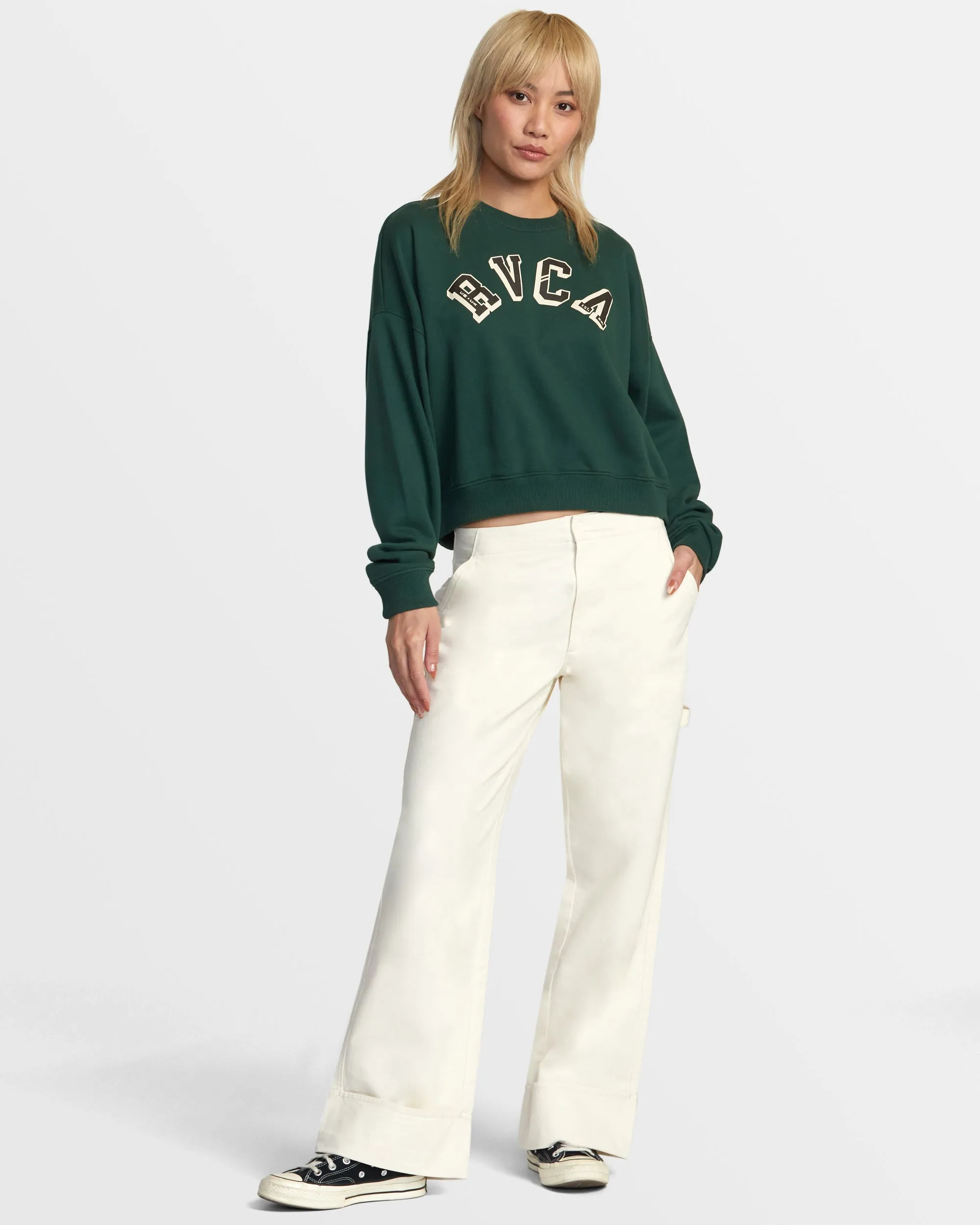 Ivy League Crew Sweatshirt - Pineneedle