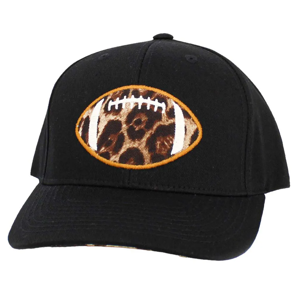 Leopard Football Ball Front Baseball Cap