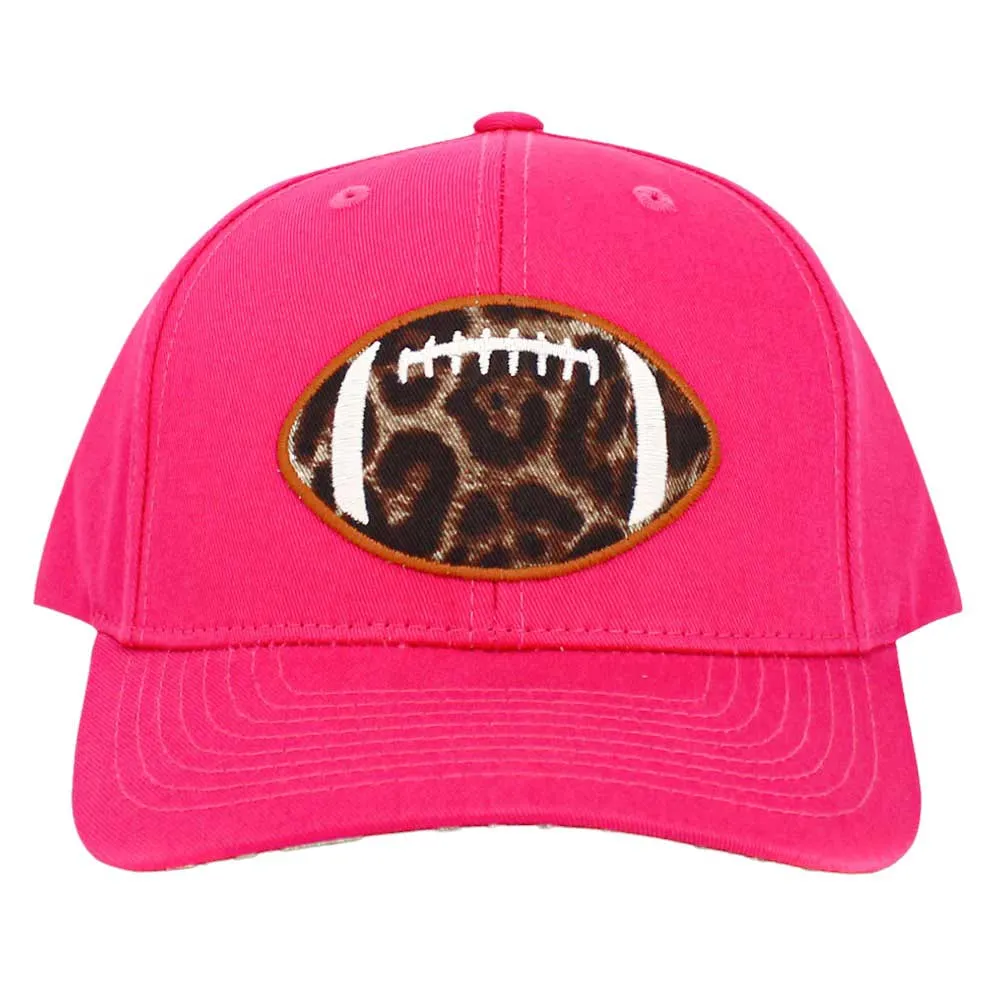 Leopard Football Ball Front Baseball Cap