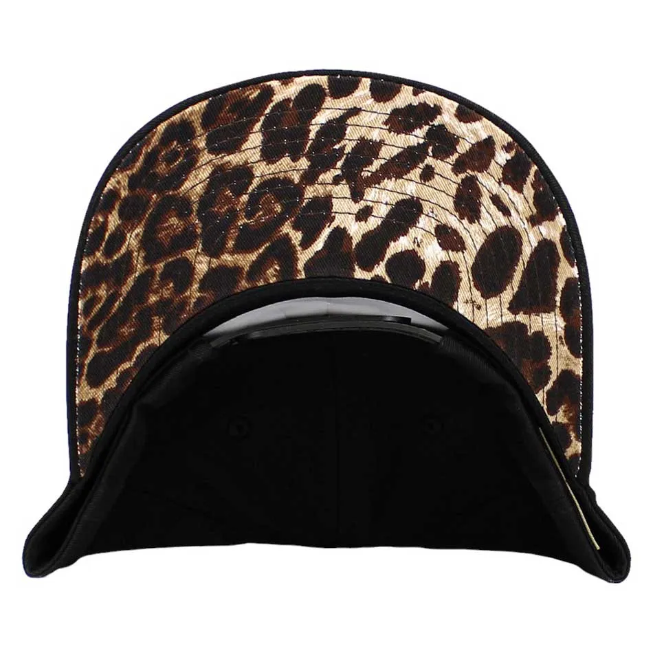 Leopard Football Ball Front Baseball Cap