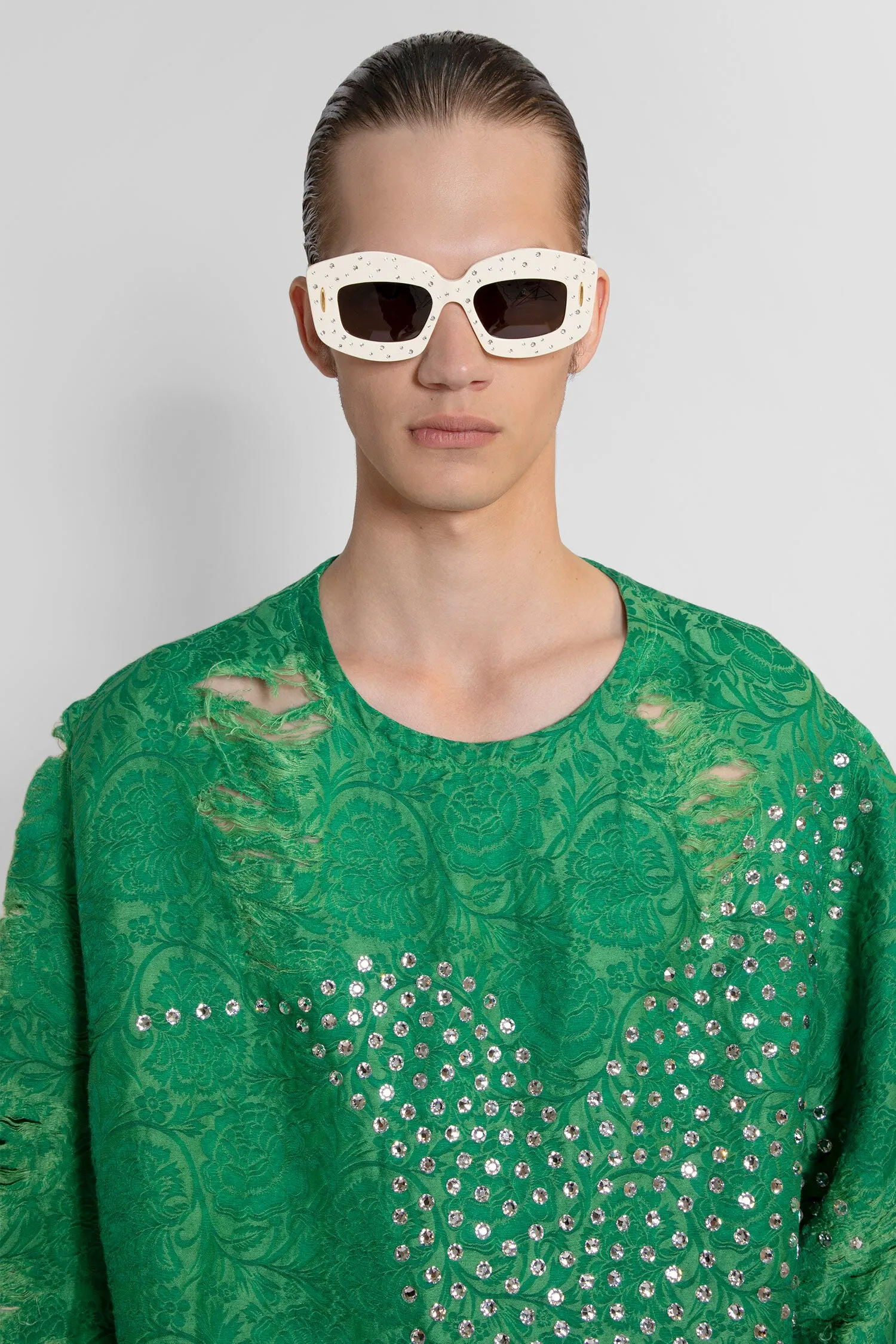 LOEWE MAN GREEN T-SHIRTS & TANK TOPS