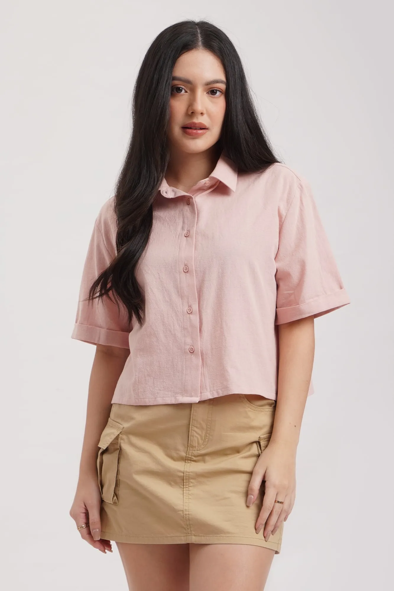 Loose Fit Button Down Blouse