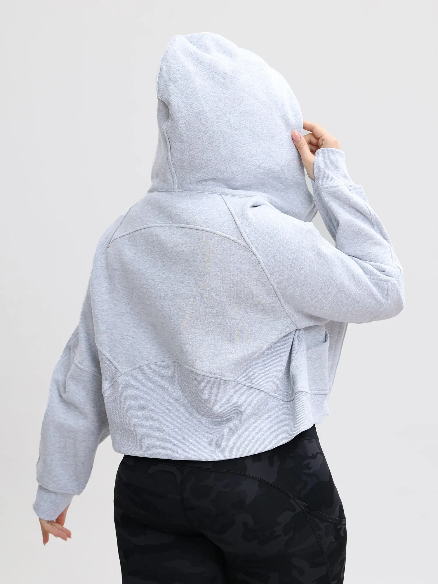 Loose Fleece Sports Full Zip Hoodie