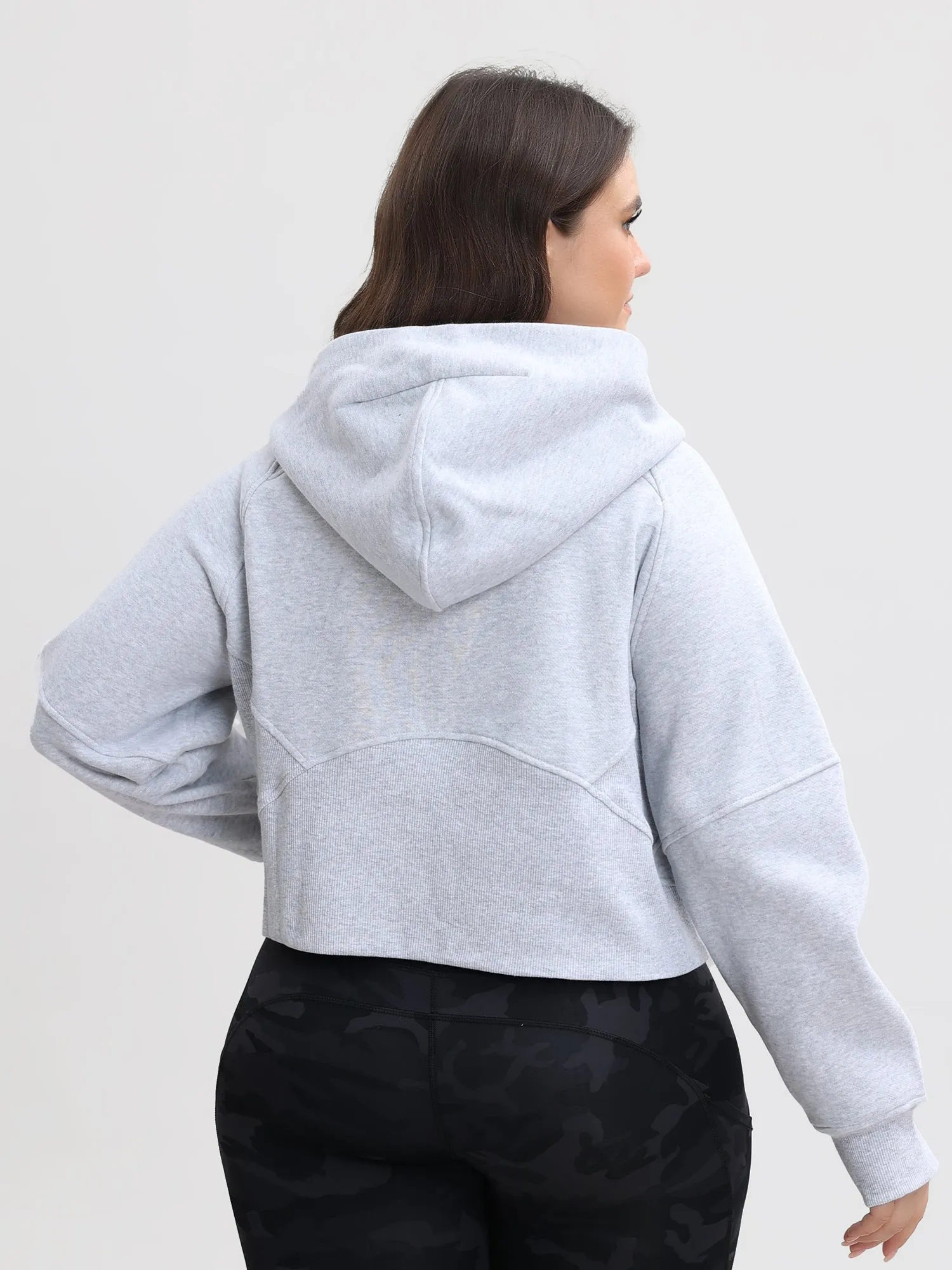 Loose Fleece Sports Full Zip Hoodie