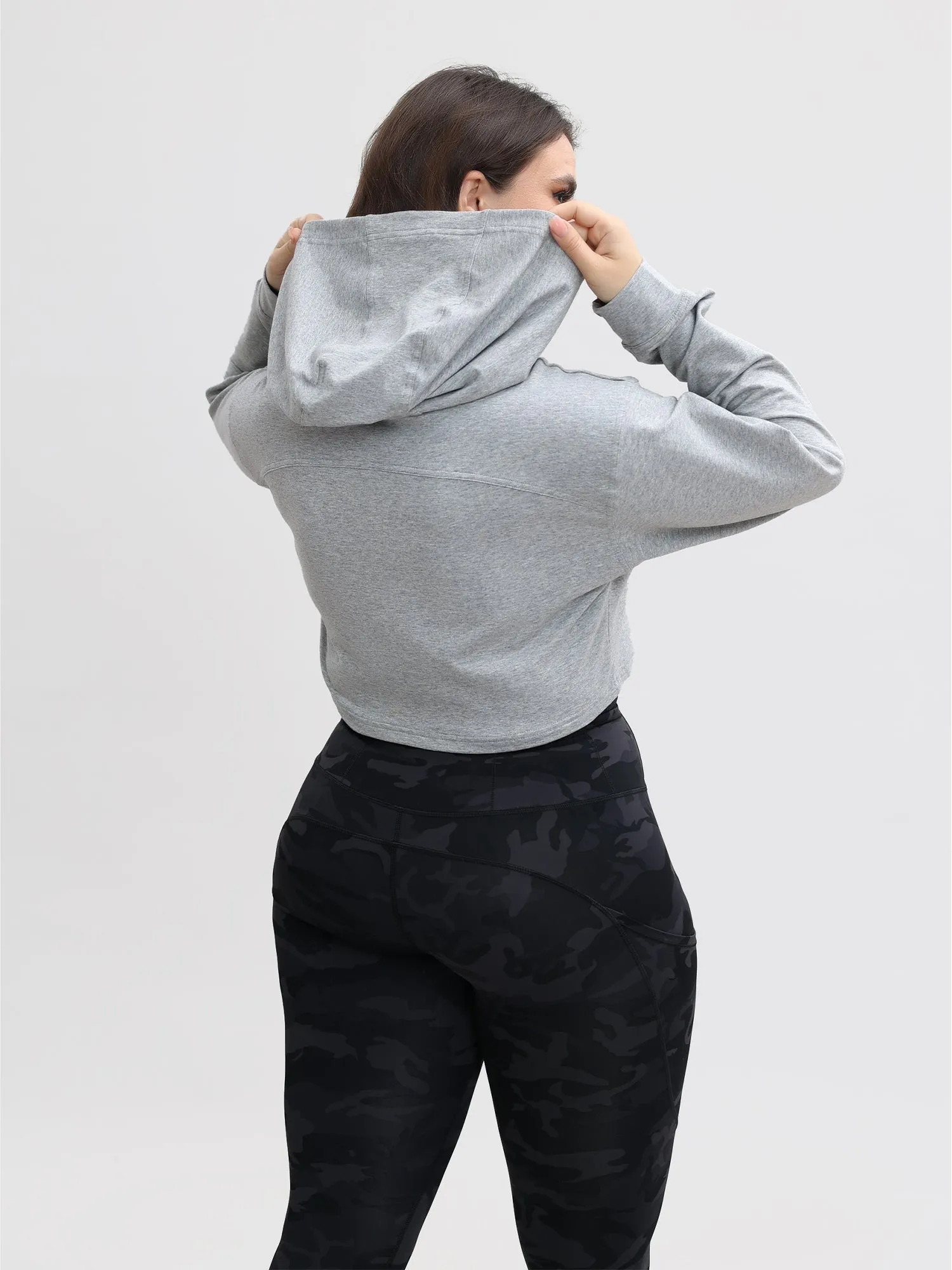 Loose Hooded Sports Sweatshirt