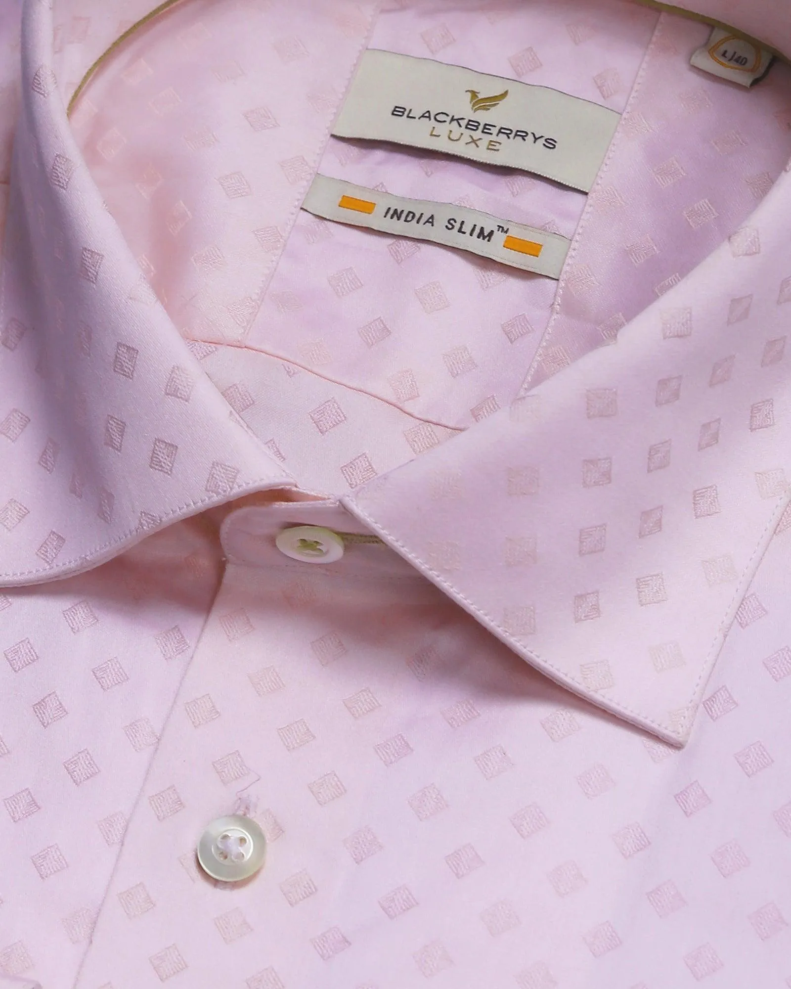 Luxe Formal Pink Printed Shirt - Stefan