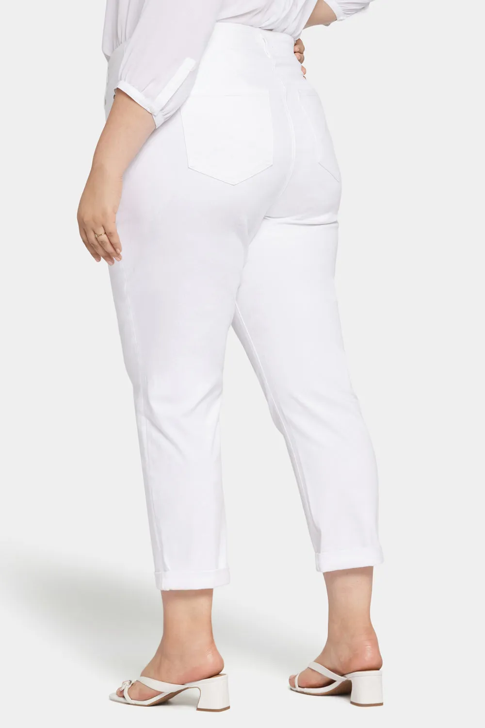 Margot Girlfriend Jeans In Petite Plus Size - Optic White