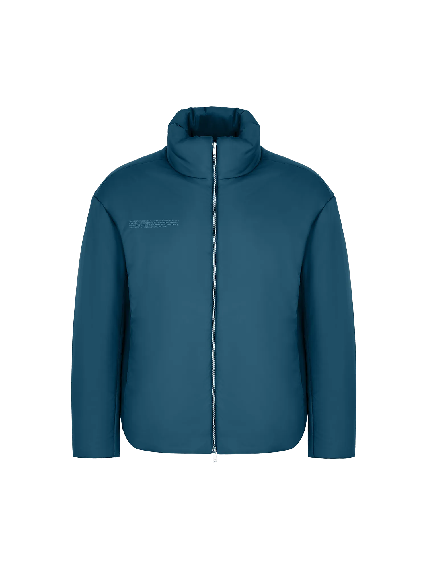 Mens Flower-Warmth Puffer Jacket—Storm Blue