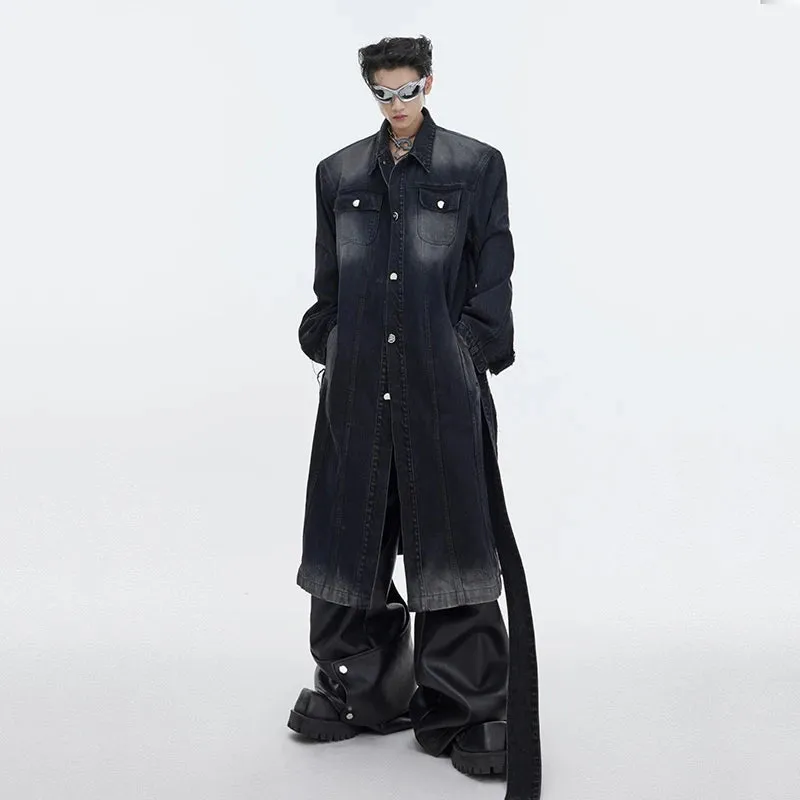 Men's Prestige Washed Denim Trench Coat