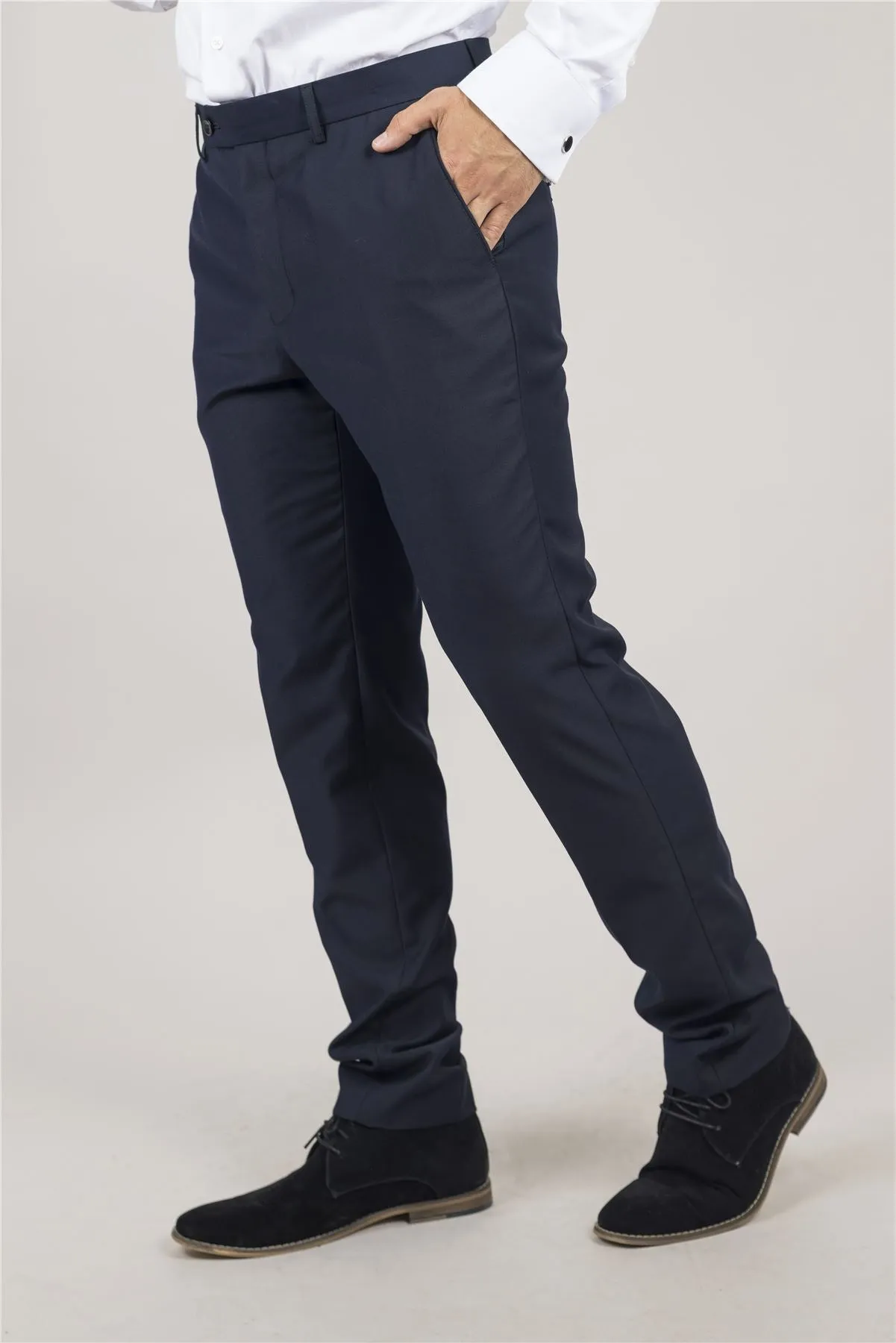 Men's Trousers Navy Blue Formal Suit Pant