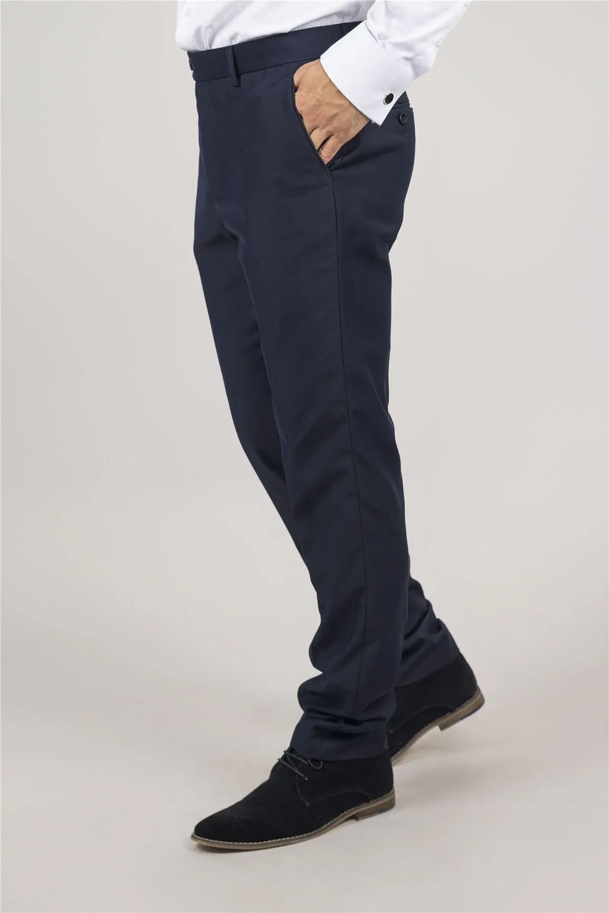 Men's Trousers Navy Blue Formal Suit Pant