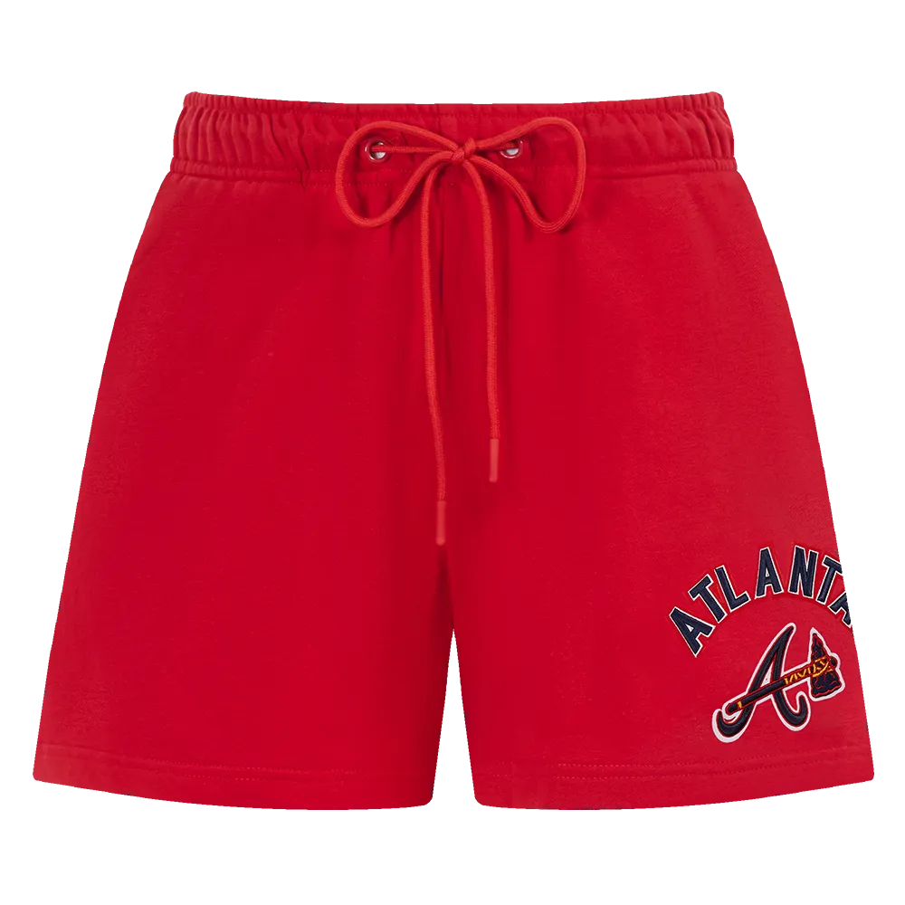 MLB ATLANTA BRAVES CLASSIC WOMEN'S FLC SHORT (RED)