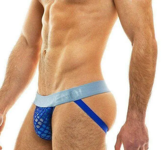 Modus Vivendi Jock 2020 Trapped Camo Fishnet JockStraps Blue 11011-1 12