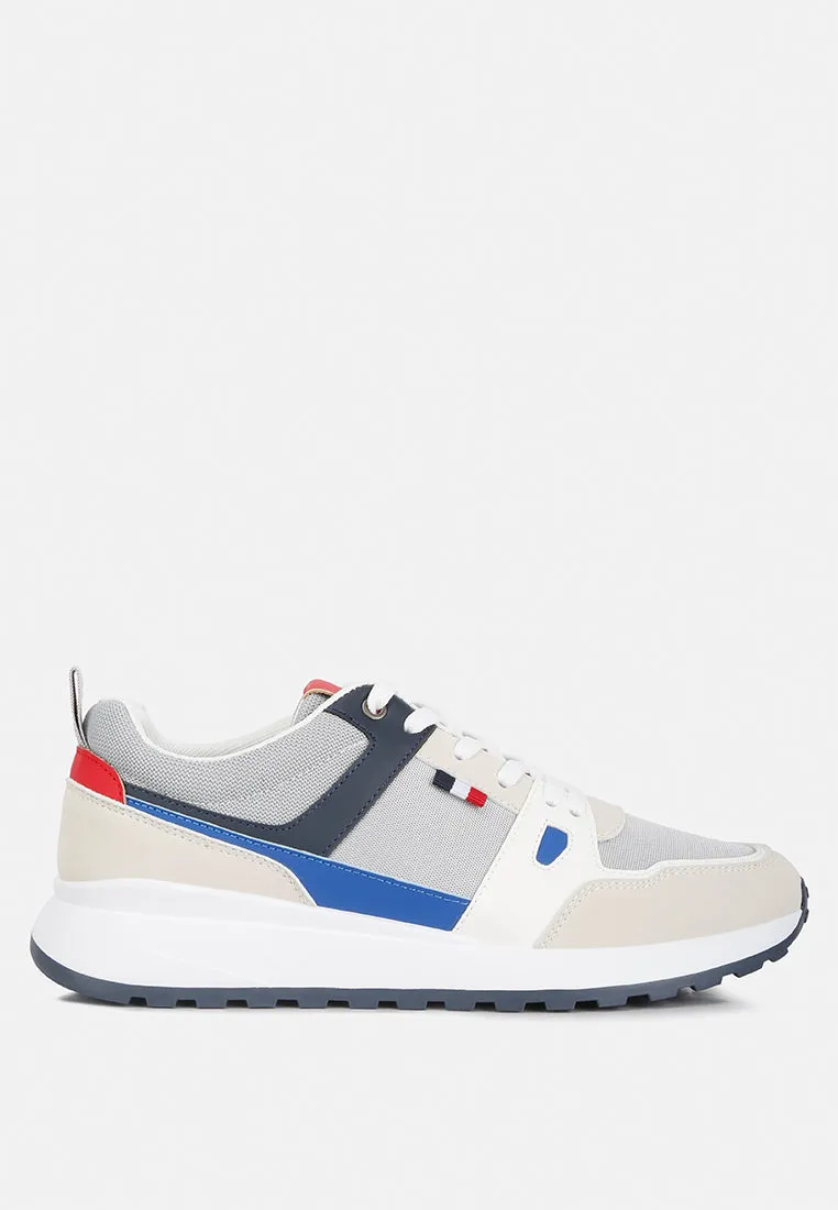 Multicolour Patchwork Casual Sneakers