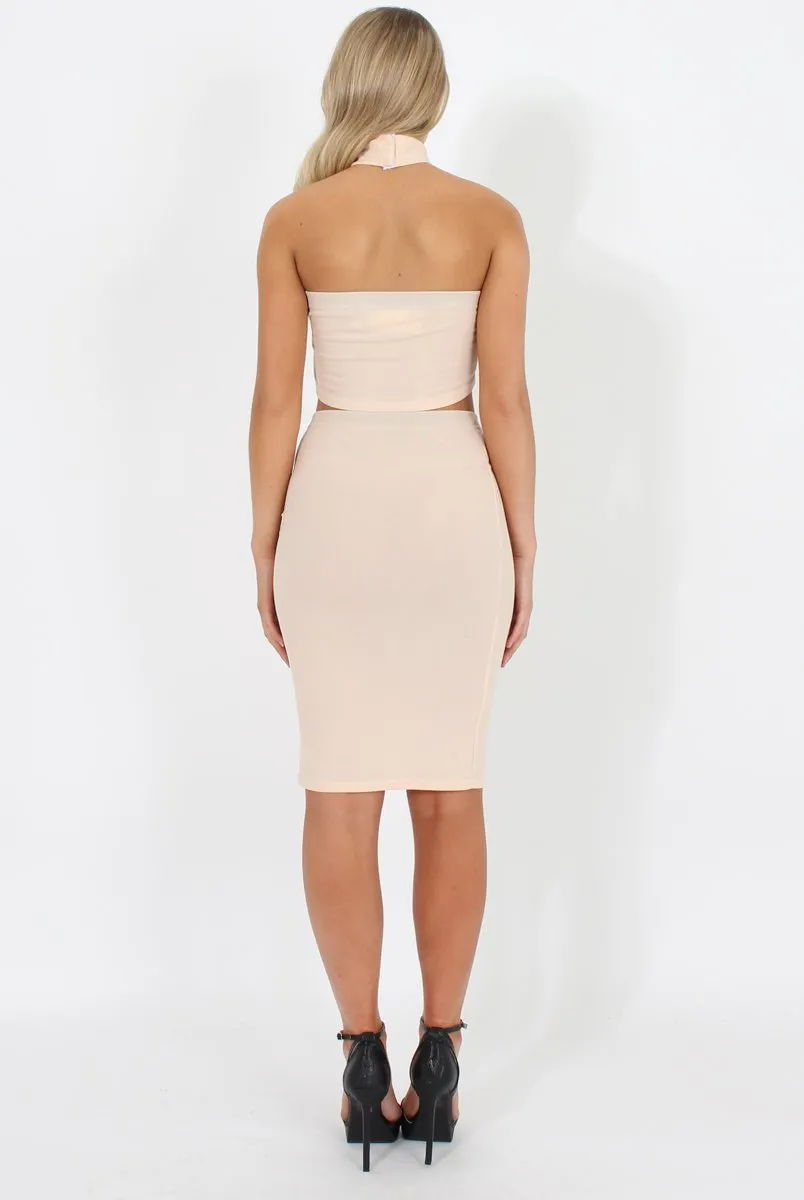 Nude Two Piece with Choker - Hope