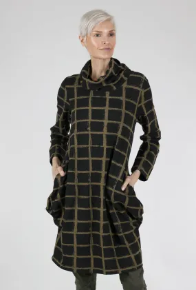 Off The Grid Cowl Dress, Black