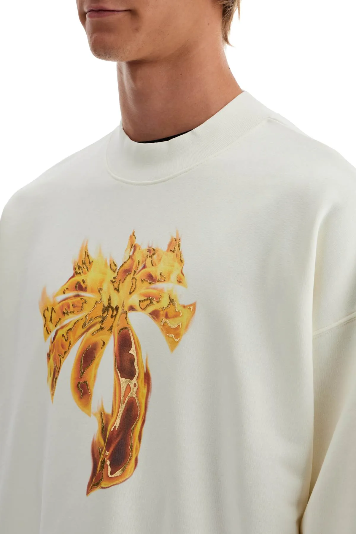 PALM ANGELS burning palm oversized sweat