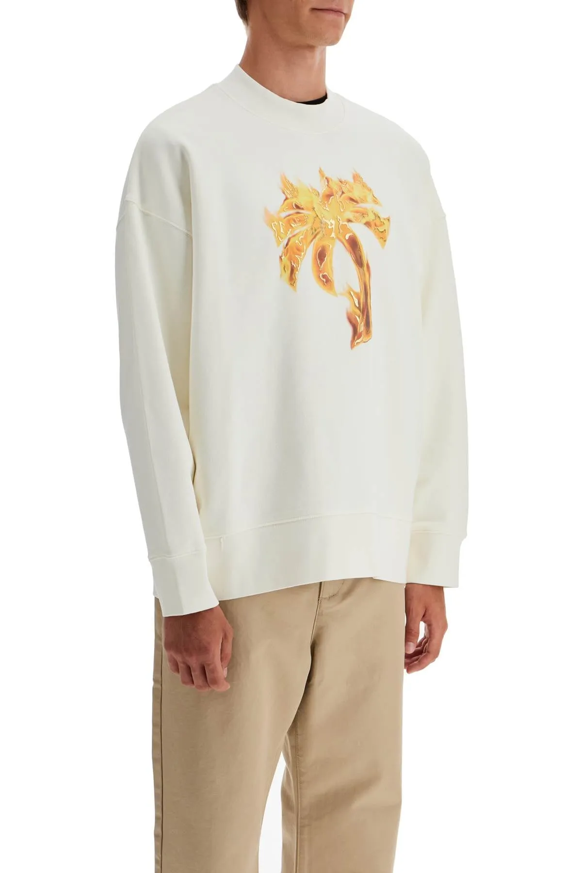 PALM ANGELS burning palm oversized sweat