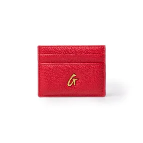 PEBBLE CARDHOLDER RED