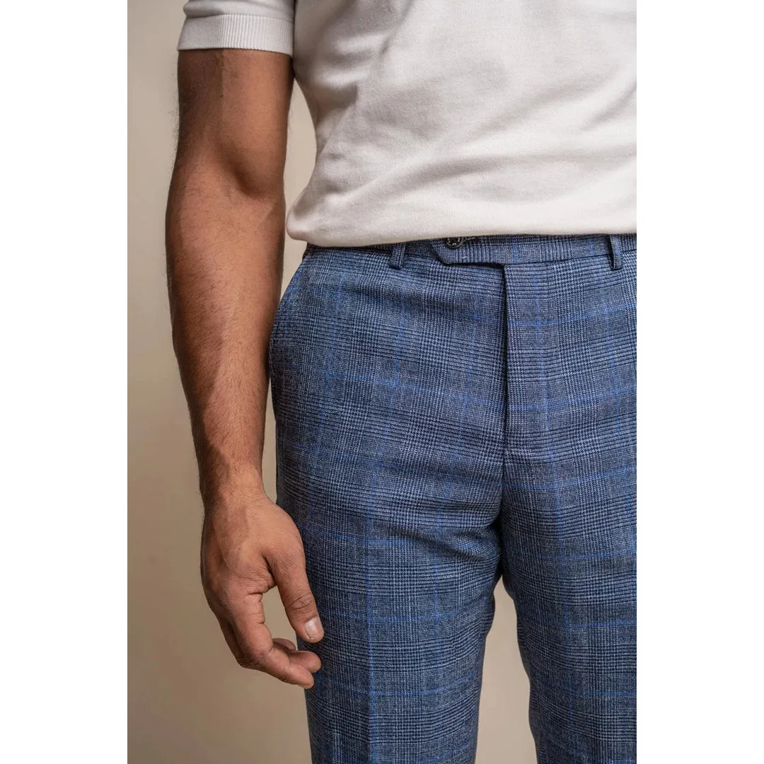 Phantom - Men's Blue Check Trousers