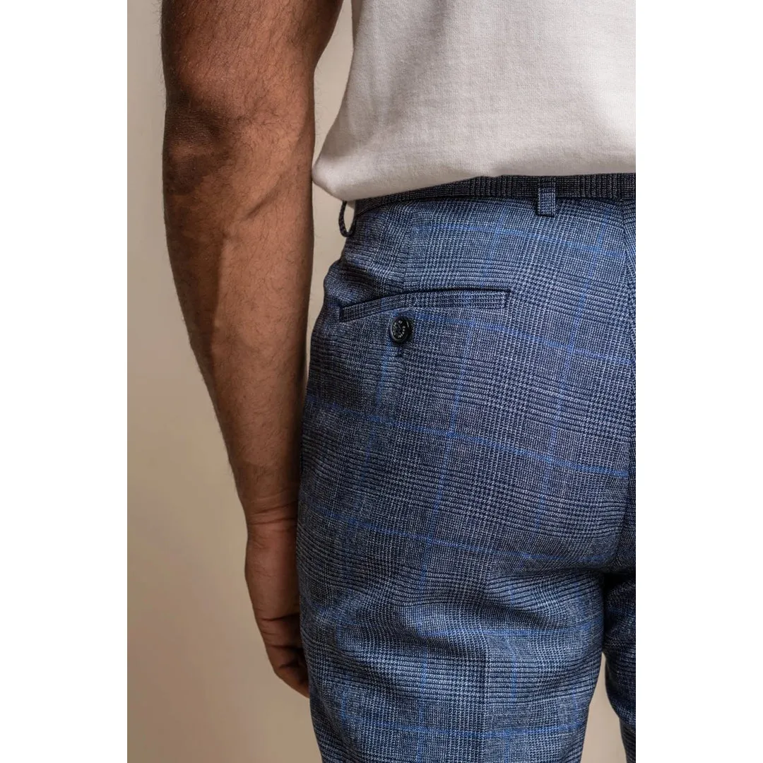 Phantom - Men's Blue Check Trousers