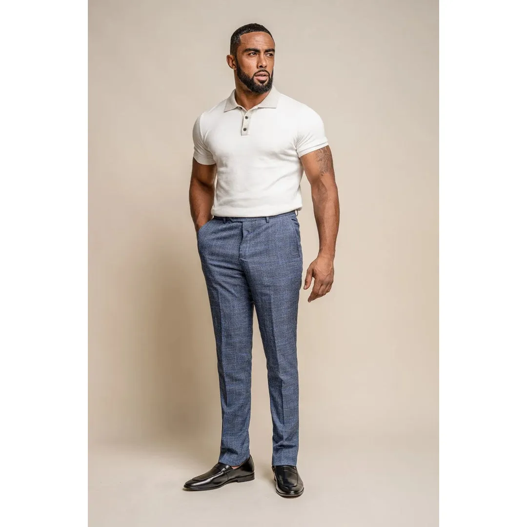 Phantom - Men's Blue Check Trousers