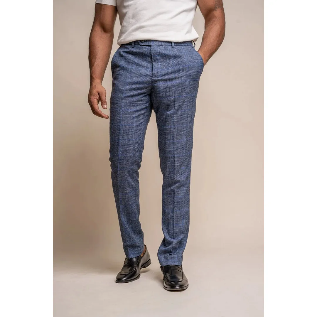 Phantom - Men's Blue Check Trousers