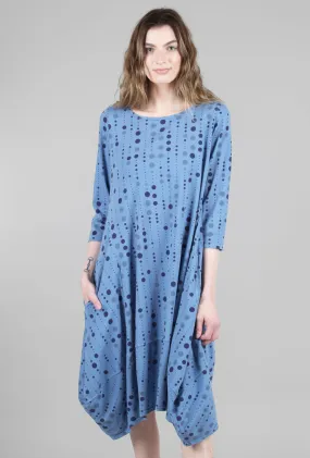 Polka Dot Tulip Dress, Ocean