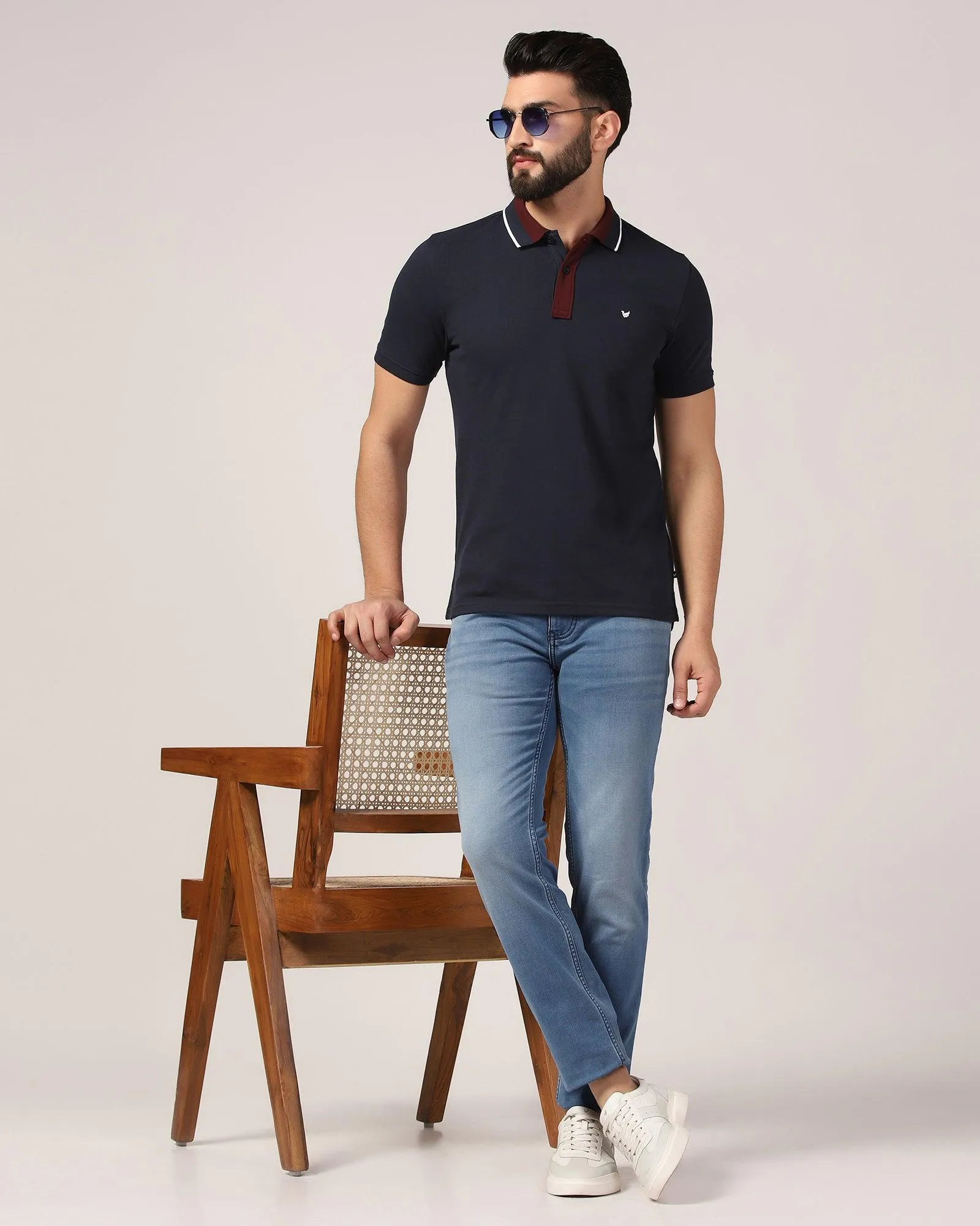 Polo Navy Solid T-Shirt - Tipper