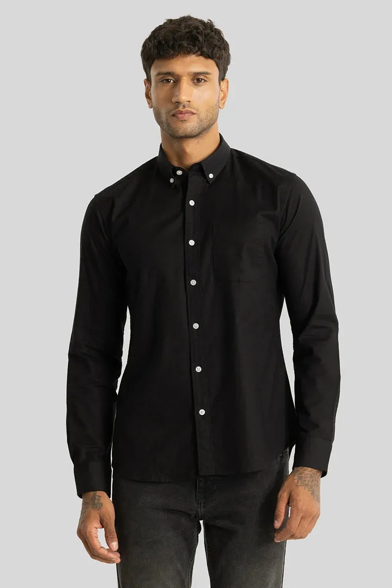 Quentin Black Plain Shirt