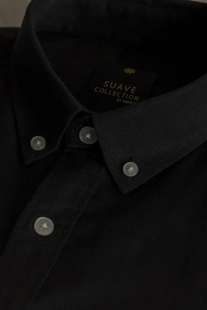 Quentin Black Plain Shirt