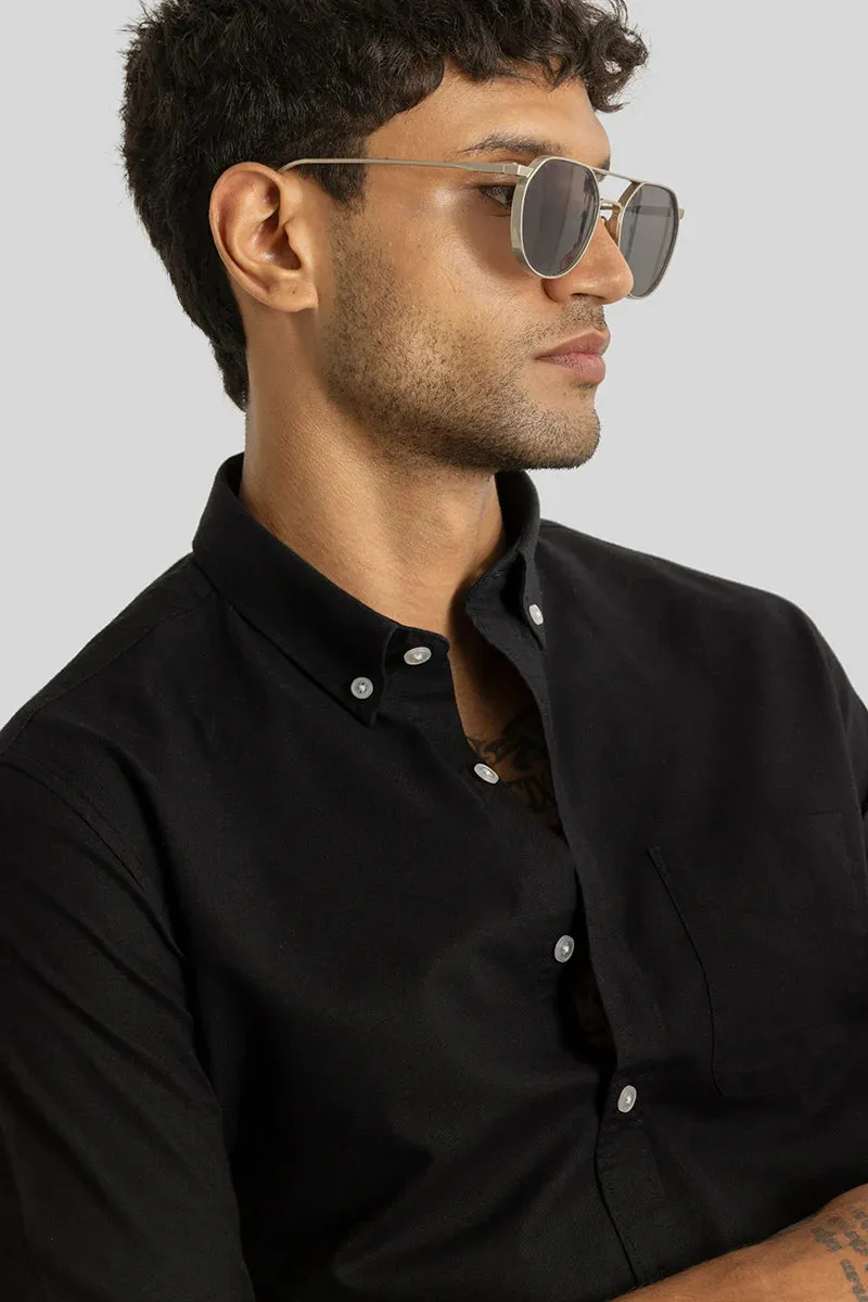 Quentin Black Plain Shirt