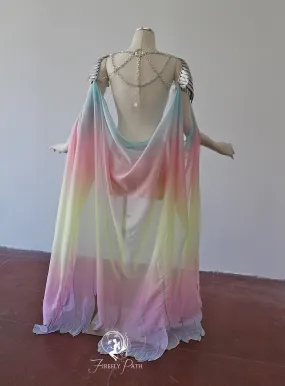 Rainbow Blossomscale Cape | One-of-a-kind