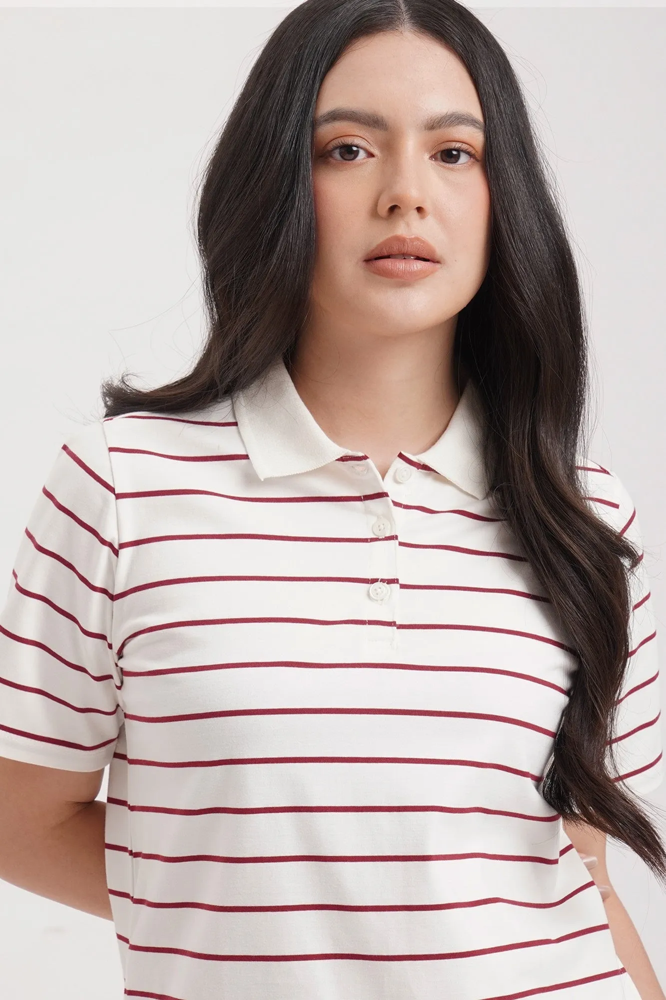 Relaxed Fit Striped Polo Dress